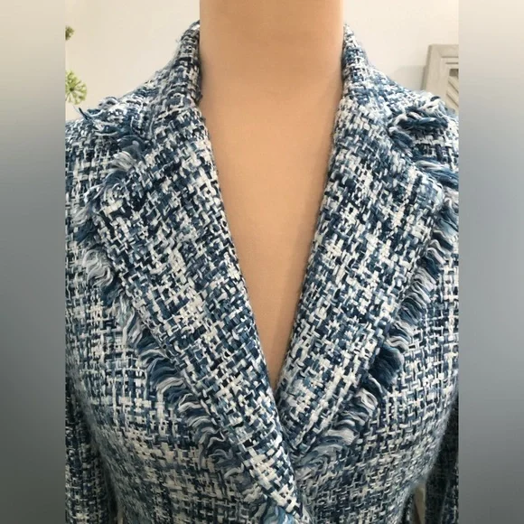 Chadwicks Blue and White Tweed Blazer - Picture 3 of 16